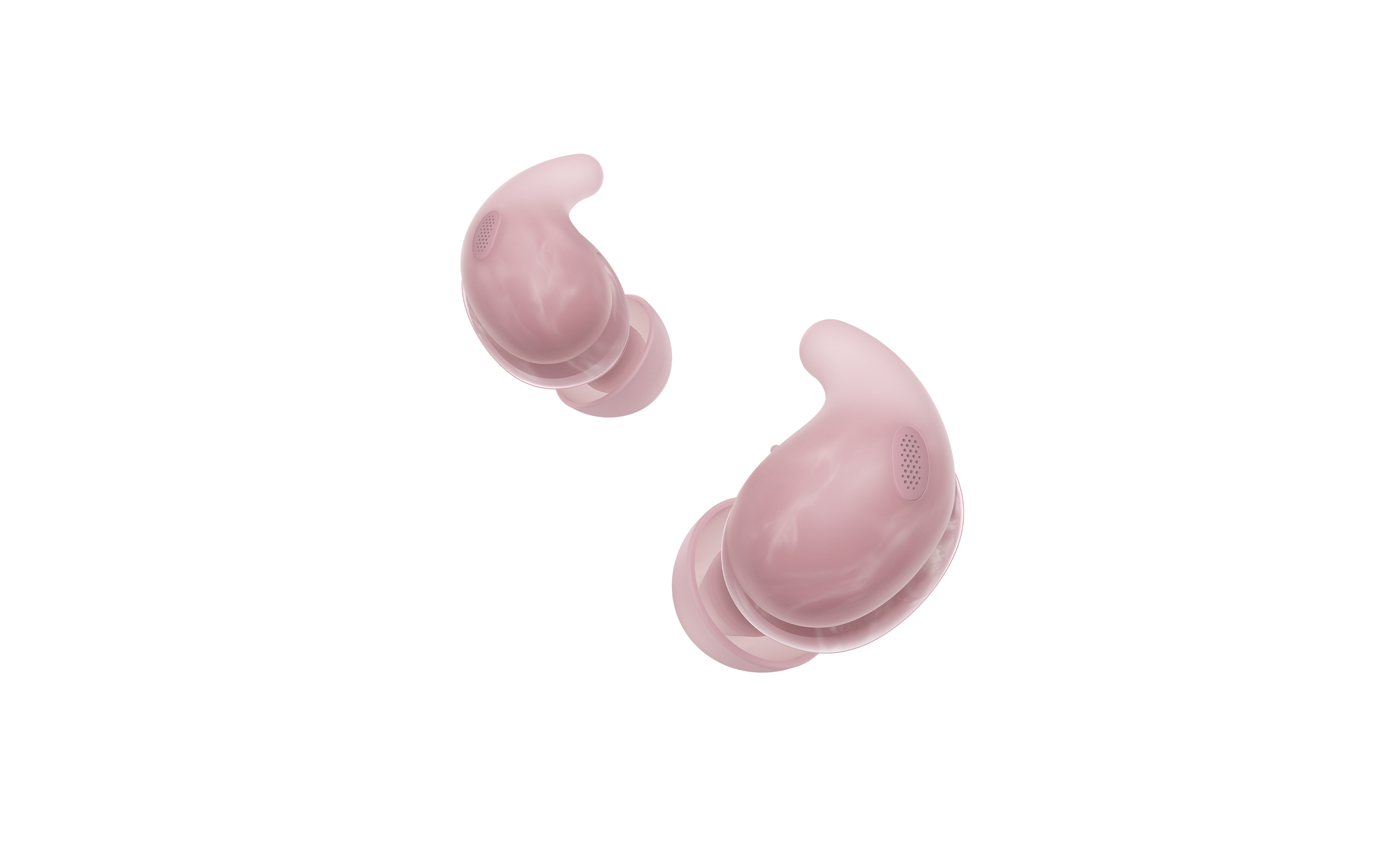 360-degree view of the LinkBuds Fit in marble pink.